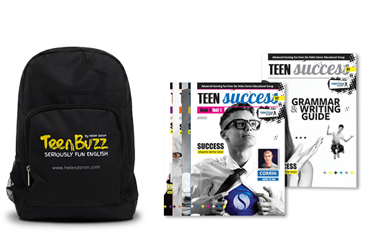 Libri e borsa del corso “Teen Success”