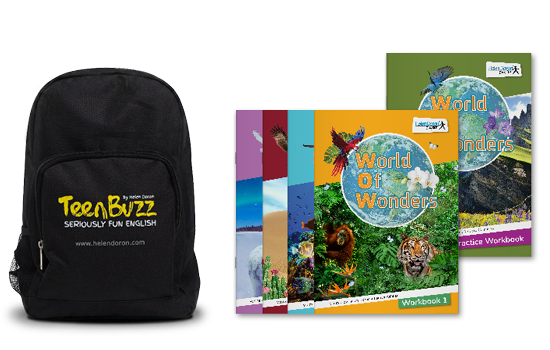 Libri e borsa della serie "World Of Wonders"