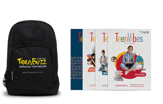 Libri di testo e borsa del corso Teen Vibes
